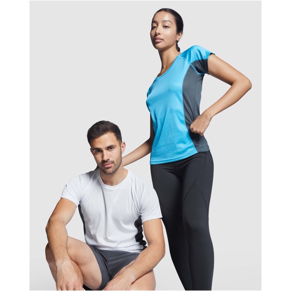 Shanghai short sleeve women's sports t-shirt - Red / Dark Lead / roly-M