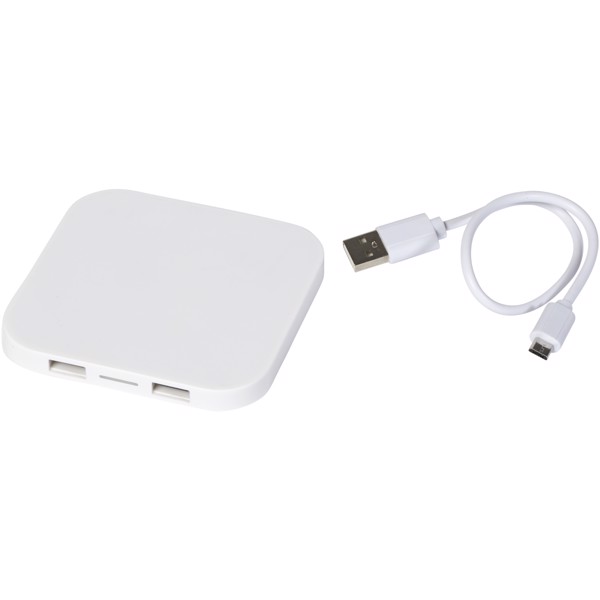 Ozone kabelloses Ladepad mit zwei Ausgängen - weiss