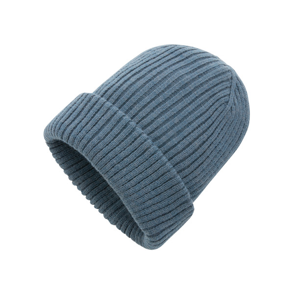 Impact AWARE™  Polylana® double knitted beanie - Sage Blue