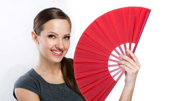 Hand Fan Tetex - White