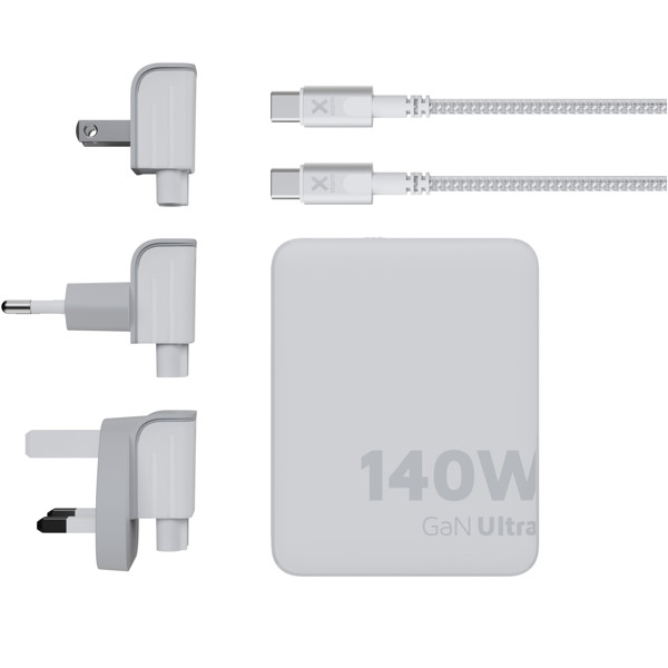 Xtorm XVC2140 GaN Ultra 140W travel charger with 240W USB-C PD cable