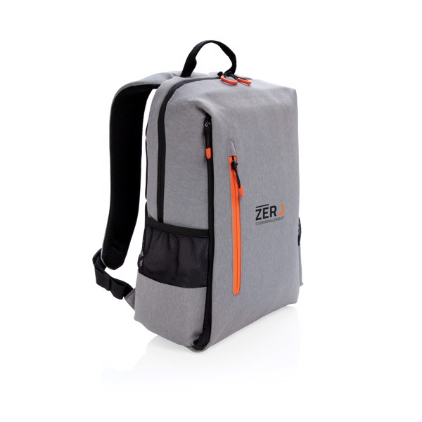 Lima 15.6" RFID & USB laptop backpack - Grey / Orange