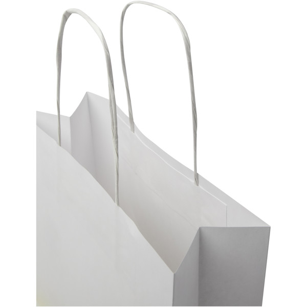 Kraft 120 g/m2 paper bag with twisted handles - small - White