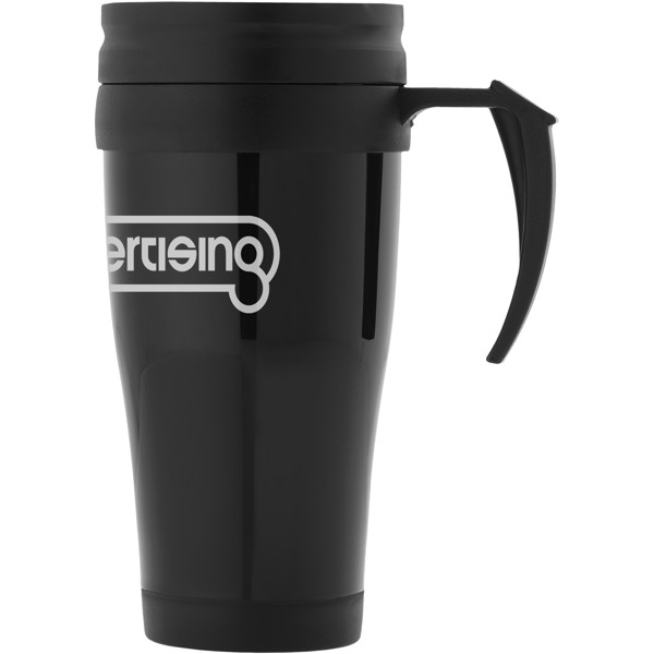 Daytona 400 ml insulated mug - Solid black