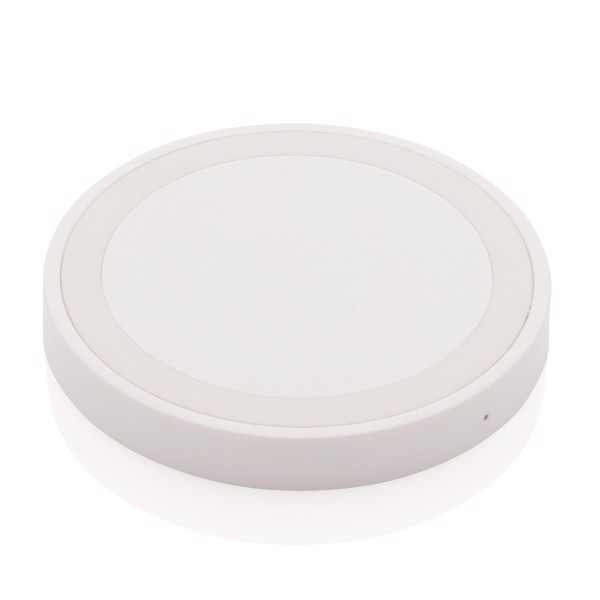 5W wireless charging pad round - White