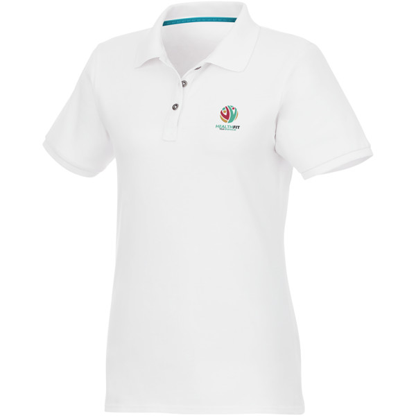 Beryl short sleeve women's organic recycled polo - White / XL