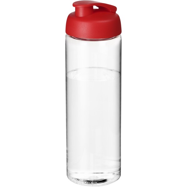 H2O Vibe 850 ml sportovní lahev s vyklápěcím víčkem - Průhledná / Červená s efektem námrazy