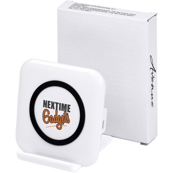 Catena wireless charging phone stand - White