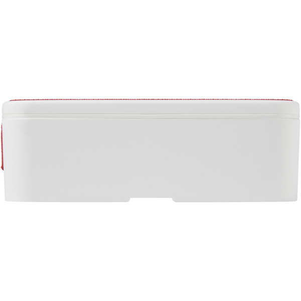 MIYO 700 ml single layer lunch box - White / Red
