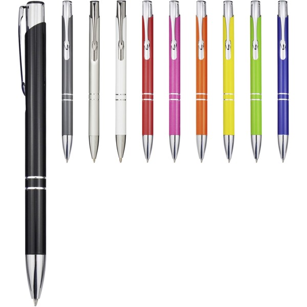 Moneta recycled aluminium ballpoint pen (blue ink) - Red
