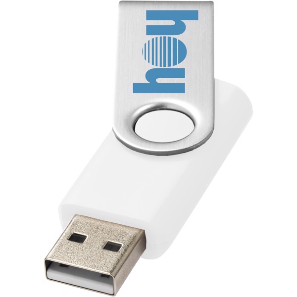 Rotate-basic 8GB USB flash drive - White / Silver