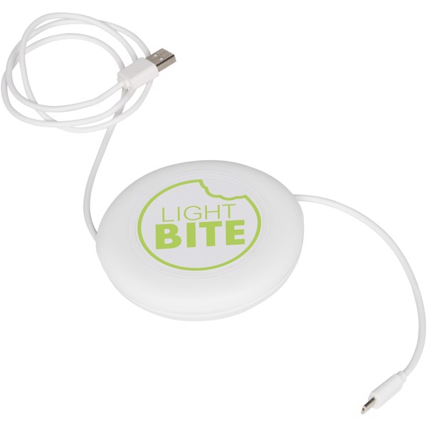 Nebula wireless charging pad with 2-in-1 cable - White