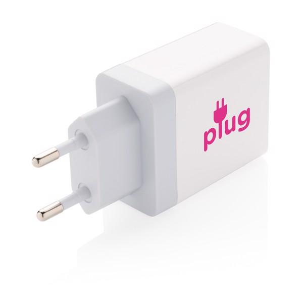 30W Fast wall charger dual output with PD