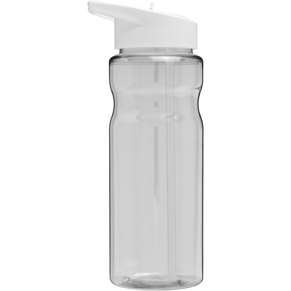 H2O Active® Base Bidón deportivo con tapa con boquilla de 650 ml - Transparente / Blanco