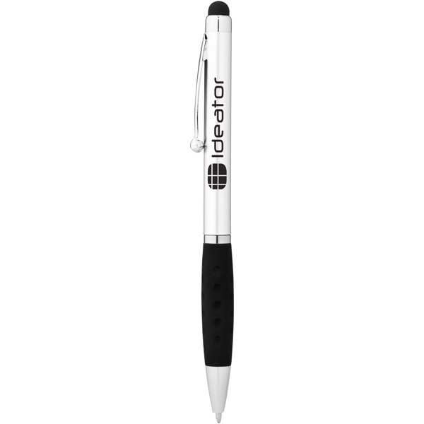 Ziggy stylus ballpoint pen - Silver / Solid black