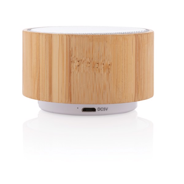 Bamboo wireless speaker - White / Brown