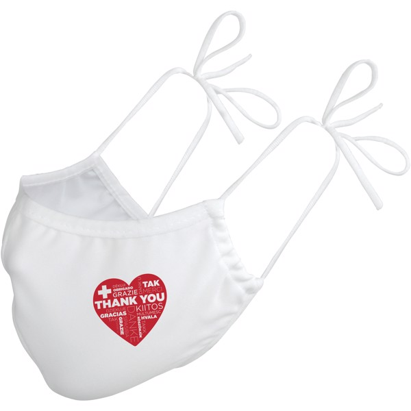 Clover face mask - White