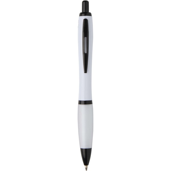 Nash recycled plastic ballpoint pen with black trims (black ink) - White