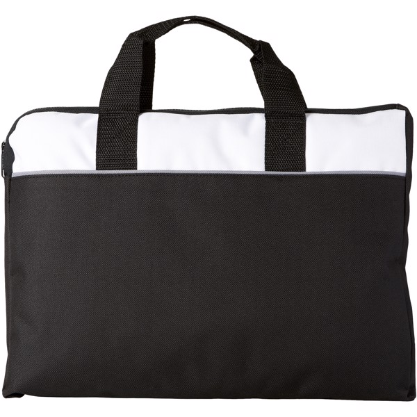 Tampa conference bag - Solid black / White