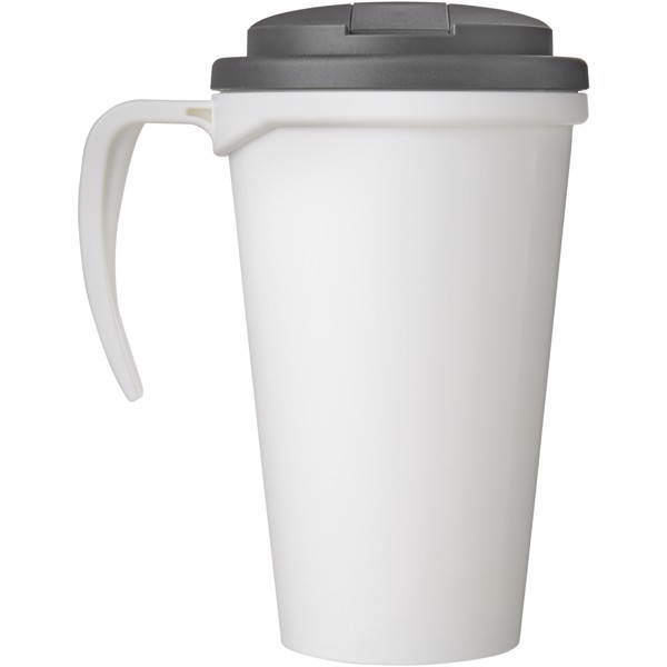 Brite-Americano® Grande 350 ml mug with spill-proof lid - White / Grey