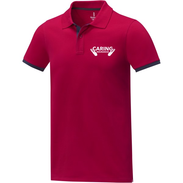 Morgan short sleeve men's duotone polo - Red / 2XL