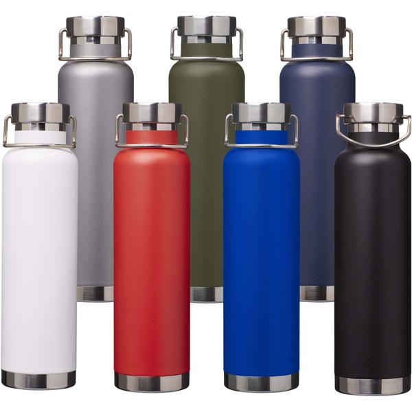 Thor 650 ml RCS recycled stainless steel copper vacuum insulated water bottle - White