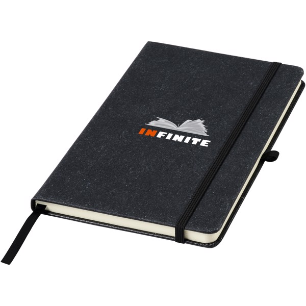 Atlana leather pieces notebook - Black