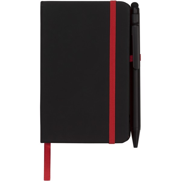 Noir Edge small notebook - Solid black / Red