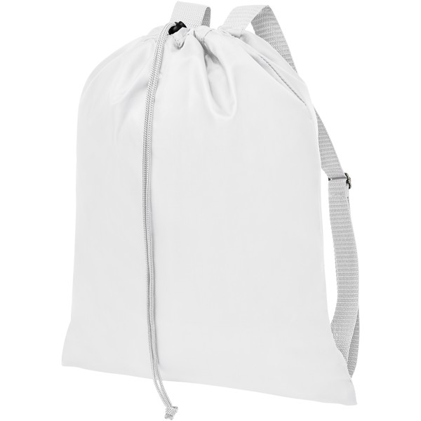 Oriole drawstring backpack with straps - White