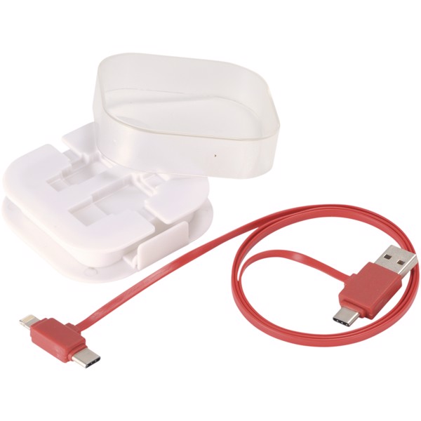 Cable de carga con estuche "Colour Pop" - Rojo