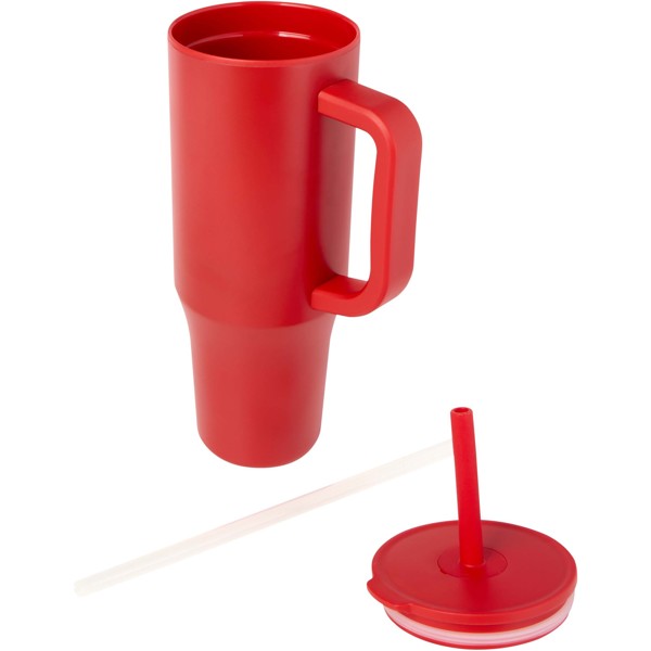 Brady 900 ml RCS certified insulated tumbler with silicone straw - Red