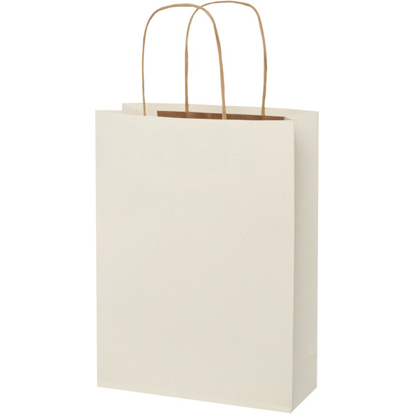 Agricultural waste 150 g/m2 paper bag with twisted handles - 24 x 9 x 32 cm