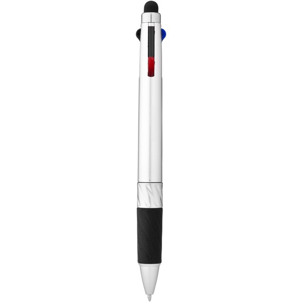 Burnie multi-ink stylus ballpoint pen - Silver