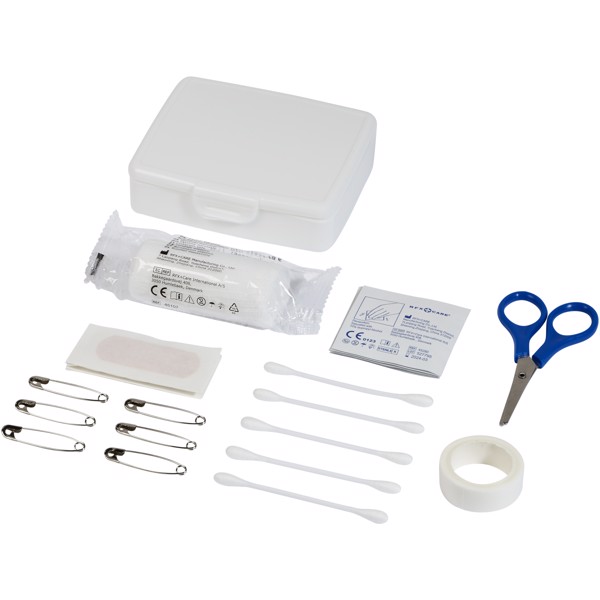 24dílná plastová krabička první pomoci Frederik - Bílá