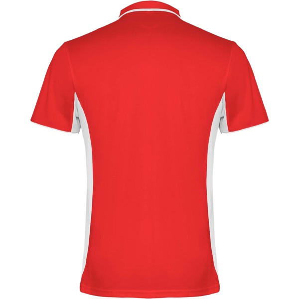 Montmelo short sleeve unisex sports polo - Red / White / XL