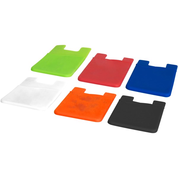 Slim card wallet accessory for smartphones - White