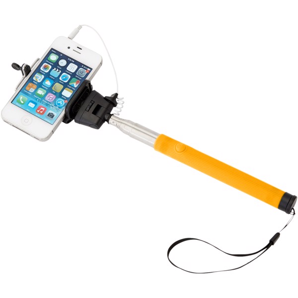 Wire ausziehbarer Selfie-Stick - orange