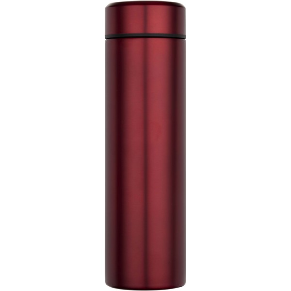 Taylor 450 ml double wall stainless steel flask with tea strainer - Red