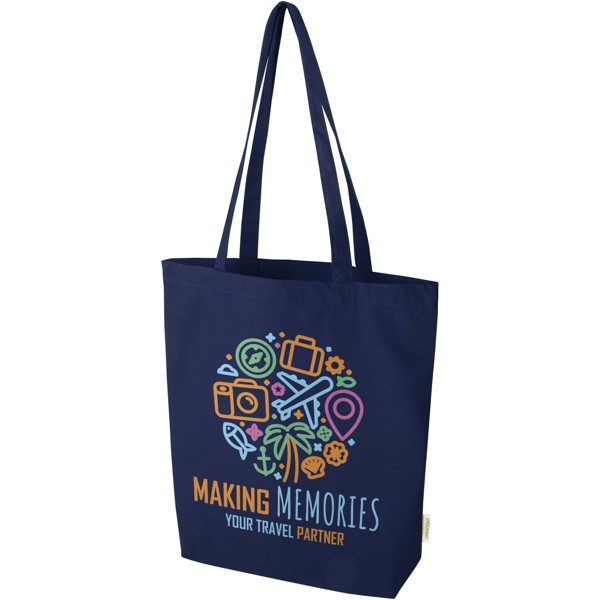 Orissa 270 g/m² organic tote bag 10L - Navy