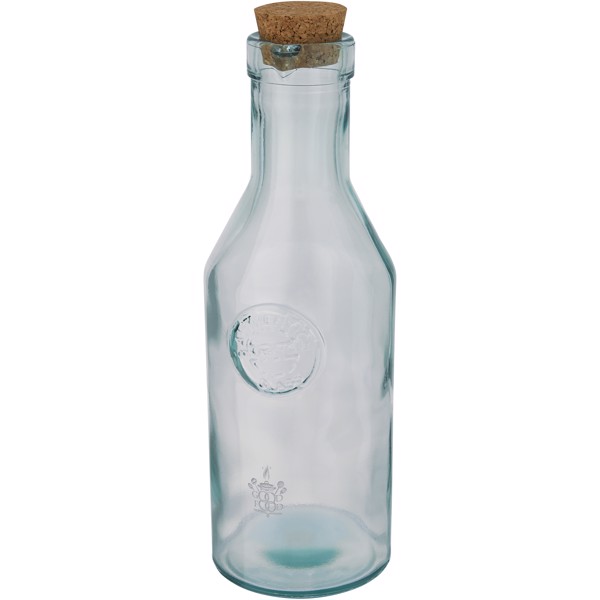 Fresqui recycled glass carafe with cork lid