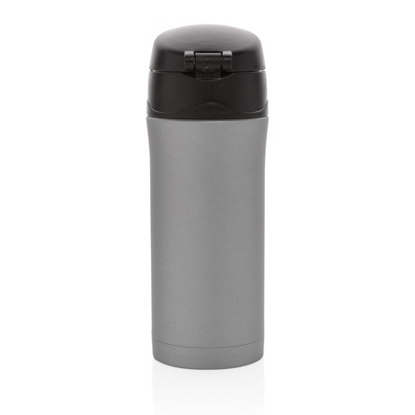 Metallic easy lock vacuum mug - Grey