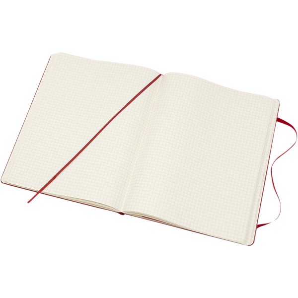 Classic XL hard cover notebook - squared - Scarlet red