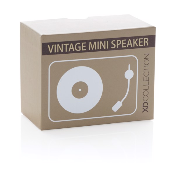 Mini Vintage 3W wireless speaker - White / Black