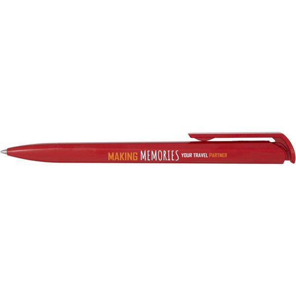 Lucia recycled plastic ballpoint pen (blue ink) - Red