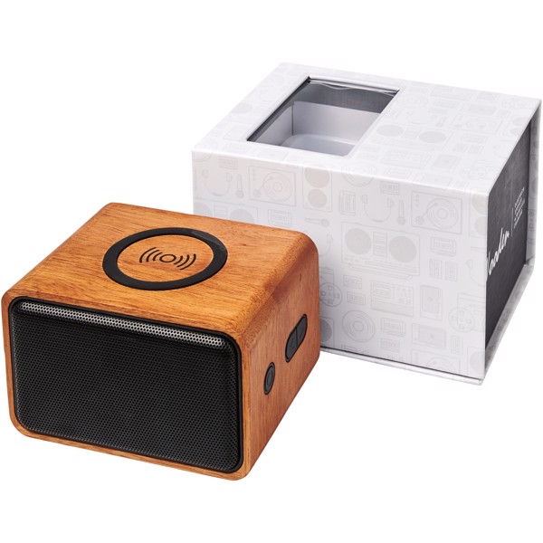 Altavoz con base de carga inalámbrica "Wooden"