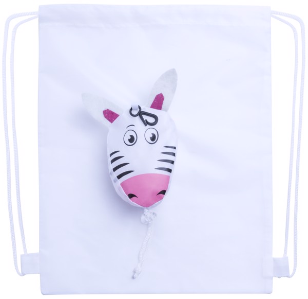 Foldable Drawstring Bag Kissa - White