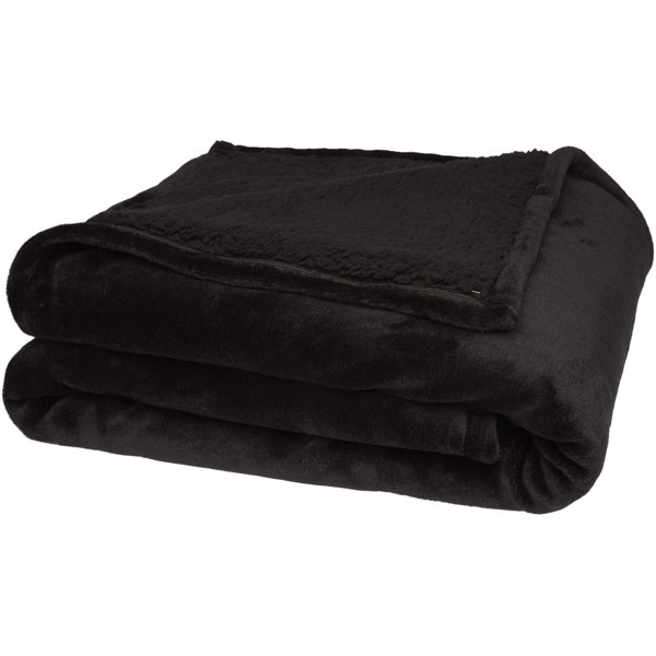 Ashen GRS recycled sherpa blanket - Black