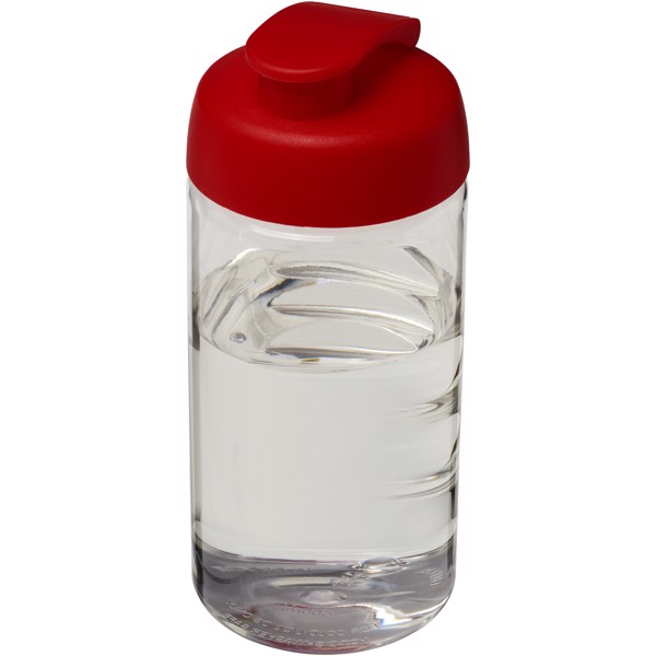 Sportovní láhev s vyklápěcím víčkem H2O Bop® 500 ml - Průhledná / Červená s efektem námrazy