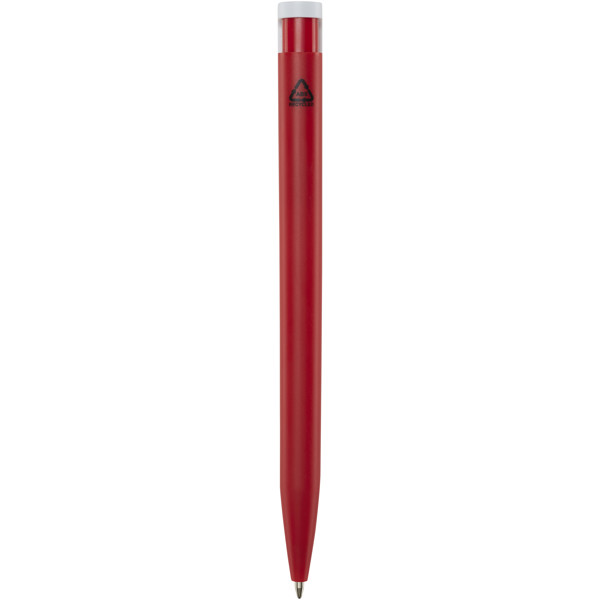 Unix recycled plastic ballpoint pen (black ink) - Red