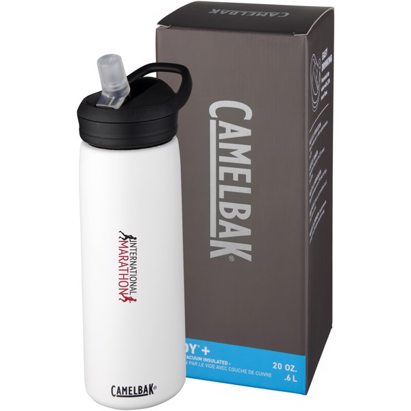 Botella de 600 ml con aislamiento de cobre al vacío "Eddy+" - Blanco